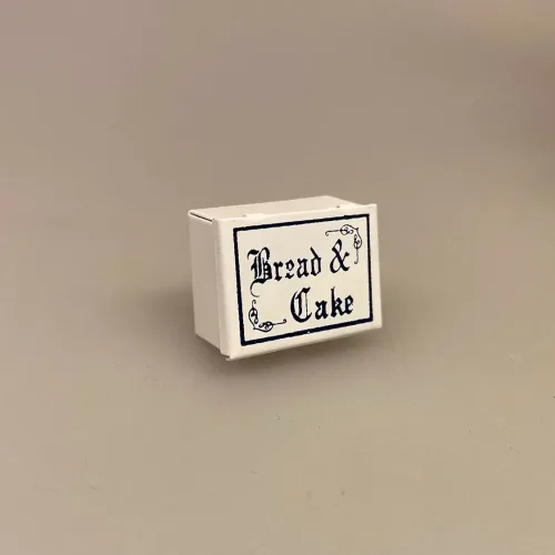 Miniature Brødkasse, brødbox, brødboks, bagværk, kasse, dukkehus