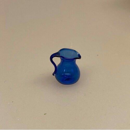 Miniature Blå Glaskande, mundblæst, glas, miniature, dukkehuset,