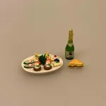 Miniature Fad med Kanapéer, kannape, kanape, hors deuves, reception, bryllups, jubilæum, fødselsdag, sangskjuler, gavekort, mini, minimad, dukke, dukkuhusmad, dukkehus, tilbehør, ting til, sætterkassen, sættekasse ting, 1:12, mini, småt,