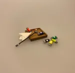 Miniature Trækasse med malertuber, oliemaling, akrylmaling, maler, kunstmaler, kunstner, artikler, hobby, maling, mini, krea, kreativ,