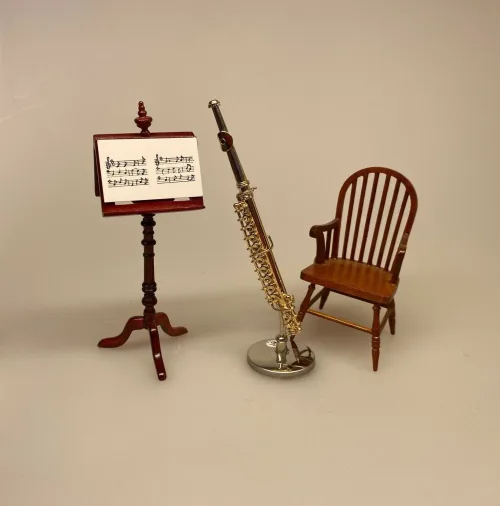 Miniature Messing Blæseinstrument Tværfløjte, Miniature Messing ,Blæseinstrument , fløjte