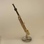 Miniature Messing Blæseinstrument Tværfløjte, Miniature Messing ,Blæseinstrument , fløjte