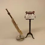 Miniature Messing Blæseinstrument Tværfløjte, Miniature Messing ,Blæseinstrument , fløjte