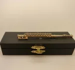 Miniature Messing Blæseinstrument Tværfløjte, Miniature Messing ,Blæseinstrument , fløjte