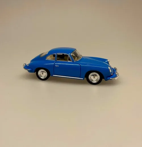 Modelbil Porsche Carrera - Blå, Metal Modelbil Porche , modelbil, racerbil, luksusbil, gaveide, kørekort, ny bil, symbolsk, metalbil, flot, elegant, legetøjsbil, biti, ribe,