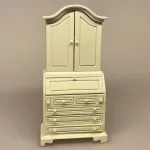 Miniature Chatol cremefarvet, skab, skuffemøbel, stue, dukkestue, dukkehus, dukkemøbler, dukkehusmøbel, biti, ribe, mini