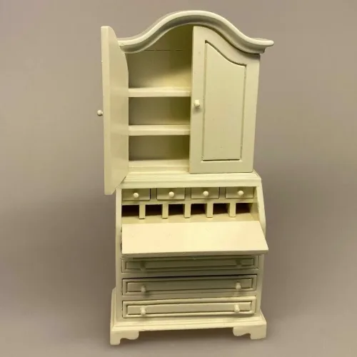 Miniature Chatol cremefarvet, skab, skuffemøbel, stue, dukkestue, dukkehus, dukkemøbler, dukkehusmøbel, biti, ribe, mini