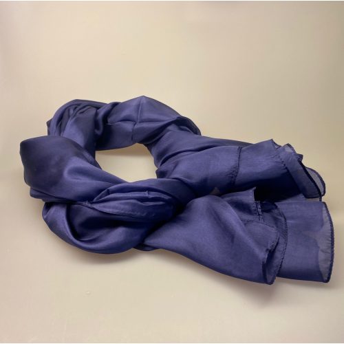 Silketørklæde Pongé 1410 XL - Navy, violblå, blåviolet, marineblå, blåt, silke, ægte, glat, stort, let, stola, over skuldrene, bolero, lækkert, elegant, festtøj, galla, kjole, festtilbehør, festtøj