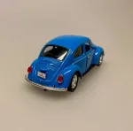 Bil metal VW - Folkevogn Bobbel - Classic Blå, volkswagen, VW, folkevogn, nedgroet negl, asfaltboble, asfaltbobbel, klassisk, folkevogn, folkevognsbobbel, folkevognsboble, bobbel, bobble, boble, blå, klar blå, modelbil, model, kopi, samlere, biti, ribe