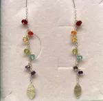Sølv Ørekæder med ægte sten Regnbue , ægte, sterling, sølv, nikkelfri, ægte sten, ædelsten, mineraler, shakra, regnbue, regnbuefarvet, regnbue farver, lange, tynde, lette, kæder, ørekæder, ørehængere, moderne, nye, forår, 2020. nyheder, sommer, hængeøreringe, ørenringe, øreringe, susanne friis bjørner, sfb, maanesten, stine a, biti, ribe