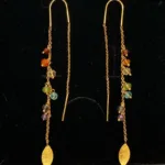 Forgyldte Ørekæder med ægte sten Regnbue, sfbcph, susanne friis bjørner, maanesten, stine a, ørekæder, kæder, kædeøreringe, øreringe, ørehængere, guldkæder, guld øreringe, ædelsten, ædle sten, halvædelsten, mineraler, regnbue, regnbuefarvet, smukke, tilbud, flotte, lange, lette, elegante, móderne, nye, nyheder, spring 2020, summer 2020, sommer 2020, biti, ribe, danske, brands
