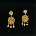 Forgyldte Ørenringe med Perler, susanne friis bjørner, SFB, SFBCPH, maanesten, stine a, cool, summer2020, forår, sommer, spring 2020, nyheder, tilbud, dansk design, billige, elegante, smukke, galla, øreringe, ægte, guld, forgyldt, guldbelagt, sten, perler, biti, ribe