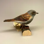 Jernspurv, dunnuck, WG427, wildlife garden, spurvefugl, danske fugle, fugle i farver, fuglefigur, model, træfugl, træfigur, wildlife garden, decobird, ornitolog, ornitologisk, samler, fugle, fugl, fugle entusiast, natur, den danske natur, fugleliv, gave, gaveide, jeg kigger på fugle, realistisk, naturlig, naturelsker, Biti, Ribe,Naturens fugle af træ - Gråspurv, Naturens fugle af træ - Jernspurv