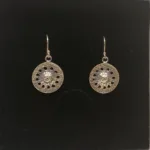 Vikingeørehængere i Sølv - Solhjul, vikingesmykker, sølv øreringe, ørehængere, af sølv, ægte sølv, sterling sølv, ren sølv, runde, solhjulet, hængeøreringe, museumssmykker, vikinger, vikingfund, kopi, nordiske, historiske, mytologi, gamle, danske, biti, Ribe,