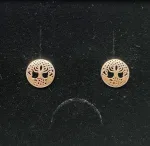 Vikingeøreringe Sølvørestikkere - Yggdrasil Keltisk. livets træ, livtræet, generationerne, slægt skal følge slægters gang, magisk tre, tallet tre, keltisk, evighedsflet, evigheden, vikinger, vikingerne, vikingetiden, vikingesmykker, kopi, fund, vikingefund, museumssmykker, museums smykker, sølv, ægte sølv, sterling sølv, nikkelfri, små, fine, symbolske, symbolik, livskraft, energi, historiske, smykker, nordiske, smykker, nordisk, mytologi, aserne, asatro, biti, Ribe, Vikingeøreringe Sølvørestikkere - Yggdrasil Keltisk Flet