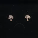 Vikingeøreringe Sølvørestikkere - Yggdrasil Løvkrone. livets træ, livtræet, generationerne, slægt skal følge slægters gang, magisk tre, tallet tre, keltisk, evighedsflet, evigheden, vikinger, vikingerne, vikingetiden, vikingesmykker, kopi, fund, vikingefund, museumssmykker, museums smykker, sølv, ægte sølv, sterling sølv, nikkelfri, små, fine, symbolske, symbolik, livskraft, energi, historiske, smykker, nordiske, smykker, nordisk, mytologi, aserne, asatro, biti, Ribe