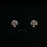 Vikingeøreringe Sølvørestikkere - Yggdrasil Stiliseret. livets træ, livtræet, generationerne, slægt skal følge slægters gang, magisk tre, tallet tre, keltisk, evighedsflet, evigheden, vikinger, vikingerne, vikingetiden, vikingesmykker, kopi, fund, vikingefund, museumssmykker, museums smykker, sølv, ægte sølv, sterling sølv, nikkelfri, små, fine, symbolske, symbolik, livskraft, energi, historiske, smykker, nordiske, smykker, nordisk, mytologi, aserne, asatro, biti, Ribe