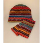 Alpaka Hue - Georgina Multi, hue, ulden, uldhue, udhat, strikhue, strikhat, strikket, hat, tynd, fin, let, varm, lun, smart, elegant, flot, speciel, lamauld, alpaca, alpakauld, alpakahue, alpakastrik, kulørt, biti, ribe, vadehavet, sort sol, nationalpark,