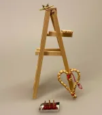 Miniature Halm Hjerte, halmkrans, halmhjerte, hjertekrans, dørkrans, dørpynt, nissedør, nisser, nisserne, dukkehus, dukkehusting, dukkehustilbehør, ting til, tilbehør, miniatyre, miniature, miniaturer, 1:12, lundby, julepynt, stilleben, mini, nisselandskab, nissehus, minipynt, december, jul i , biti, ribe