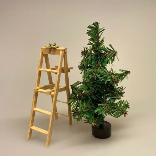 Miniature Juletræ - Rødgran, juletræ, julegran, gran, rødgran, grantræ, julepynt, nissedør, nissehus, nissebo, miniature, dukkehus, dukkehuset, ting til, dukkehusting, mini, micro, biti, ribe, 1:12,