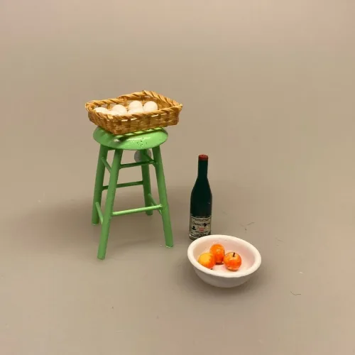 Miniature Kurv Firkantet, dukkehusting, ting til, dukkehuset, tilbehør, nisseting, æggekurv, fletkurv, minikurv, små kurve, 1:12, dukkehusting, dukkestue, biti, ribe, miniature