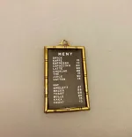 Miniature Menu skilt, dukkehus, dukkehusting, cafe, konditorri, bager, restaurant, miniature, cafebesøg, gavekort, sjov, sangskjuler, tilbehør, sætterkasseting, sætterkassen, sættekasse, ribe
