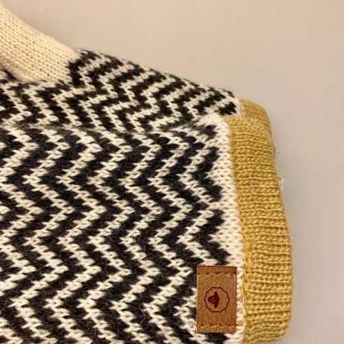 Strikkede vanter uld med foer - Zig-Zag,Strikkede vanter uld med foer - Zig-Zag, luffer, strikluffer, uldluffer, strikvanter, uldvanter, vanter, handsker, vinter, efterår, grafisk, mønster, håndstrikkede, merinould, bløde, kradser ikke, varme, windstopper, biti, ribe