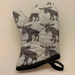 Grillhandske vævet bomuld/hør - Elge sort/grå , grillhandske, weber, grillvante, grilvante, grilhandske, grydelap, elge, biti, ribe, svensk, nordisk