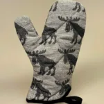 Grillhandske vævet bomuld/hør - Elge sort/grå , grillhandske, weber, grillvante, grilvante, grilhandske, grydelap, elge, biti, ribe, svensk, nordisk