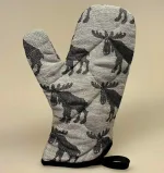 Grillhandske vævet bomuld/hør - Elge sort/grå , grillhandske, weber, grillvante, grilvante, grilhandske, grydelap, elge, biti, ribe, svensk, nordisk