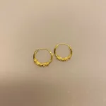 Creoler - Ø 12 mm øreringe forgyldt sølv med dobbelt S-mønster , Creoler - Ø 12 mm øreringe forgyldt sølv med S-mønster, susanne friis bjørner, maanesten, stine a, guld, ægte, guldhoops, hoops, creoler, runde, enamel, runde ringe, runde øreringe, guldbelagte, sterling sølv, biti, ribe, kvalitet, smukke, cool, nyheder, nye, billige, smarte