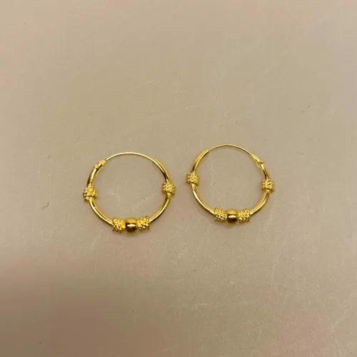 Creoler - Ø 14 mm øreringe forgyldt sølv med kugle og 4 x snoning, Creoler - øreringe, susanne friis bjørner, maanesten, stine a, guld, ægte, guldhoops, hoops, creoler, runde, enamel, runde ringe, runde øreringe, guldbelagte, sterling sølv, biti, ribe, kvalitet, smukke, cool, nyheder, nye, billige, smarte