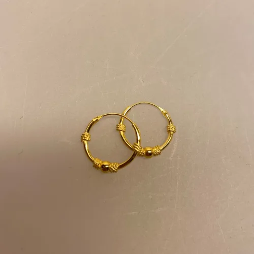 Creoler - Ø 14 mm øreringe forgyldt sølv med kugle og 4 x snoning, Creoler - øreringe, susanne friis bjørner, maanesten, stine a, guld, ægte, guldhoops, hoops, creoler, runde, enamel, runde ringe, runde øreringe, guldbelagte, sterling sølv, biti, ribe, kvalitet, smukke, cool, nyheder, nye, billige, smarte