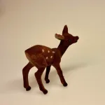 Klassisk Bambi - brun velour - hind, Klassisk Bambi - brun velour - buk, bambi, hjort, rå, då, dådyr, rådyr, stag, hirsh, gammeldags, nostalgisk, biti, ribe, julepynt, dekoration, stilleben, skovens dyr, naturlig, jul, påske,