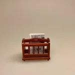 Miniature Aviskurv Brun, Miniature Aviskurv cremefarvet træ, aviskurv, avisspand, avisholder, dukkestue, dukkestuen, dukkehusmøbler, dukkehustilbehør, dukkehusting, avis, miniature, miniaturer, miniatyre, legemøbler, nissedør, nissehus, nissebo, nissehus, nissetilbehør, nisseting, ting til, nisser, nisserne, biti, ribe