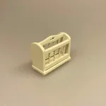 Miniature Aviskurv cremefarvet træ, aviskurv, avisspand, avisholder, dukkestue, dukkestuen, dukkehusmøbler, dukkehustilbehør, dukkehusting, avis, miniature, miniaturer, miniatyre, legemøbler, nissedør, nissehus, nissebo, nissehus, nissetilbehør, nisseting, ting til, nisser, nisserne, biti, ribe