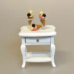 Miniature Gammeldags vaffel med 4 kugler,