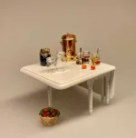 Miniature Henkogningsglas lille, henkogning, patentglas, weck, weckglas, sylteglas, sylte, køkkenglas, dukkehus, dukkehuskøkken, køkkenting, dukkehustilbehør, nissedør, nisser, nisseting, nissetilbehør, nissebo, nissehus, ting til, sætterkasse, sættekasse, amagerhylde, småt, 1:12, lundby,