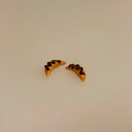 Miniature Kransekage stykker - 2 stk, bryllup, reception, kransekagestykke, bager, dukkehus, bagerbutik,