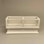 Miniature Lang Disk Hvid. butik, købmand, købmandsbutik, høker, spækhøker, bager, konditori, dukkehusmøbler, dukkehusbutik, miniature, miniaturer, dukkehusting, dukkehustilbehør, ting til, dukkehus, dukkehuset, nisser, nissebo, nissedør, nissehus, dukkebutik, biti, ribe