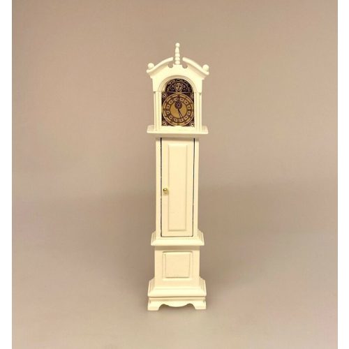 Miniature Standur cremefarvet, Miniature Standur mahogny, standur, standerur, bornholmer, bornholmerur, dukkehus, til dukkehuset, dukkehusting, dukkehustilbehør, miniature, miniaturer, minatures, små ting, nisseting, nisse tilbehør, ting til nisser, 1:12, biti, ribe, dukketing, dukkestue, træur, ur af træ,