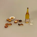 Miniature Wienerbrød, dukkehuskager, wienerbrød, konditori, sætterkasse, nissebo, nissehus, bagerbutik, dukkehusmad, dukkehustilbehør, dukkehus, ting, miniatuerer, biti, ribe