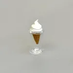 Miniature vaffel med Softice, isvaffel, vaffelis, vaffelis, softice, is, dukkehus, dukkehusting, dukkehusmad, legemad, miniature, miniaturer, nissedør, nisseting, nissetilbehør, ting til, tilbehør, nisser, dukkehus, biti, ribe, sætterkasse, sættekasse, sætterkasseting,