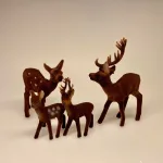 Klassisk Bambi - Brun Velour - Hind, Klassisk Bambi - brun velour - buk, bambi, hjort, rå, då, dådyr, rådyr, stag, hirsh, gammeldags, nostalgisk, biti, ribe, julepynt, dekoration, stilleben,