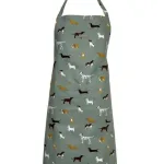 Forklæde i Bomuld med tryk - Unisex - Forskellige Hunde, Viskestykke Bomuld med tryk - Forskellige Hunde, Grillhandske bomuld med tryk - Forskellige Hunde, ting med hunde, fetch, sophie allport, køkkenting, kok, madlavning, gaveide, julegave, gravhund, jack russel, westie, west highland terrier, bulldog, golden retriever, brun labrador, dalamatiner, spaniel, dansk svensk gård hund, biti, ribe