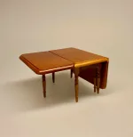 Miniature Spisebord med plader nød, Miniature Spisebord med Skuffe - Brunt,Miniature Spisebord med Skuffe, spisebord, dukkehusmøbler, dukkehus, dukkehuset, dukkehustilbehør, dukkehusting, miniature, miniaturer, ting til dukkehus, firkantet, biti, ribe, gavekort, symbolsk gave, gave, bord i gave, gavekort til møbler,valnød, valnøddebrunt, brun bejdset, brunt bord, spisebord
