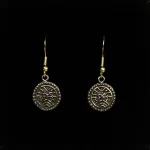 Bronze Ørehængere - Ribemønt, mønt, numismatiker, bracteat, gammel, gamle, vikingfund, ribe, udgravninger, skat. sølvskat, hedeby, vikingetiden, vikingesmykker, vikingeøreringe, øreringe, hængeøreringe, ørehængere, bronze, gylden, kobber, kobberbryllup, kobbersmykker, nordiske, guder, mytologi, aser, odin, thor, ydun, idun, freja, frej, odinsmaske, fabeldyr, museumssmykker, museums, kopi, kopismykker, biti, ribe, ansgar, dronning, dagmar, vadehavet, riberhus, valdemar,