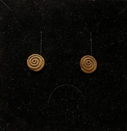 Bronze ørestikkere - Spiraler, snegle, runde, studs, plader, bronzesmykker, bronze, ørestikkere, ørestikker, øreringe, gyldne,