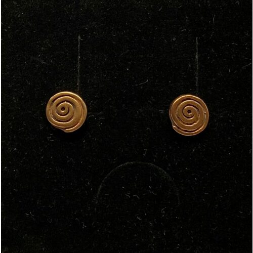 Bronze ørestikkere - Spiraler, snegle, runde, studs, plader, bronzesmykker, bronze, ørestikkere, ørestikker, øreringe, gyldne,
