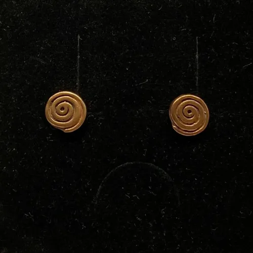 Bronze ørestikkere - Spiraler, snegle, runde, studs, plader, bronzesmykker, bronze, ørestikkere, ørestikker, øreringe, gyldne,